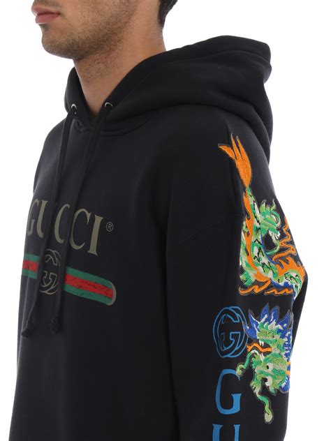 gucci mens dragon hoodie|gucci chain print hoodie.